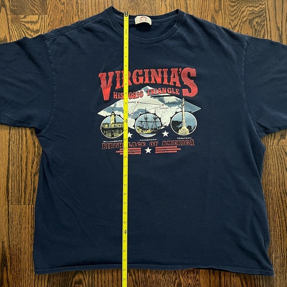 Vintage Historic Triangle Virginia Birthplace America Graphic Print Shirt Men XL - Picture 6 of 7